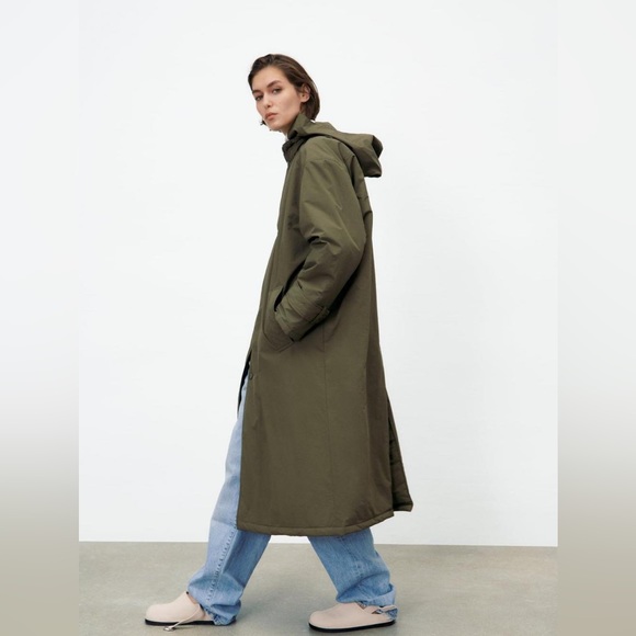 NWT Zara Oversized Quilted Jacket with Hood - Picture 7 of 16